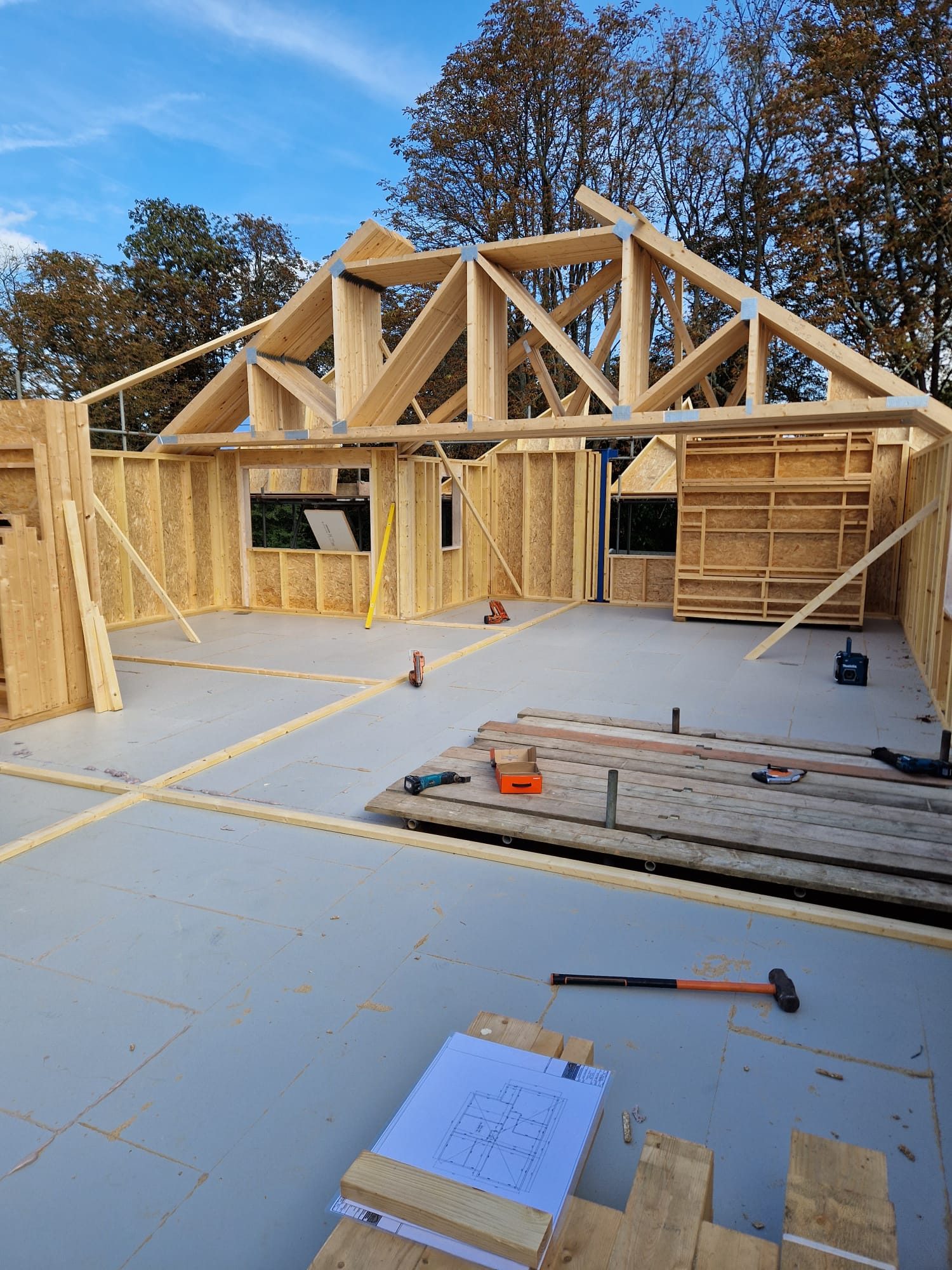 Timber frame build